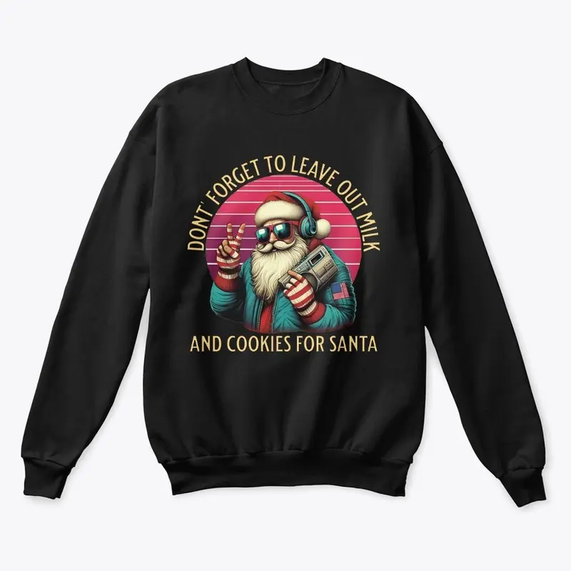 santa claus 80 vintage unisex sweatshirt