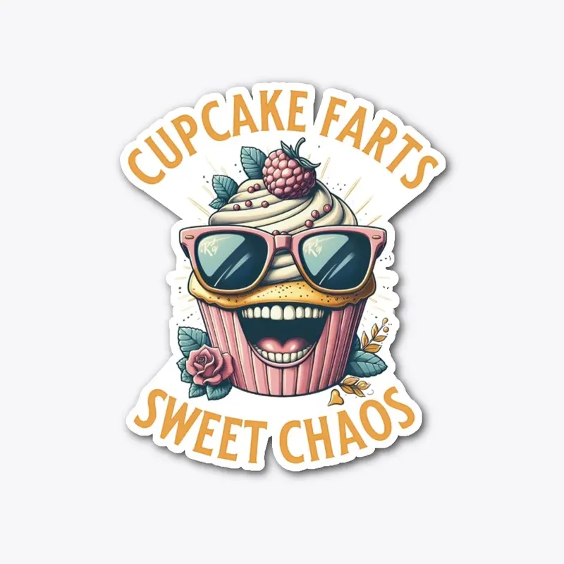 Cupcake Farts Sweet Chaos Sticker